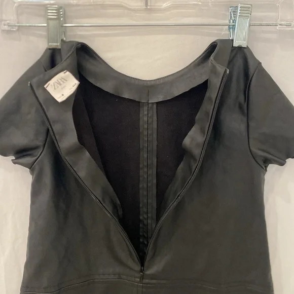 Zara kids faux leather (pleather) very soft shirt dress with pockets sz 6 - Picture 6 of 6